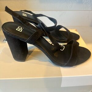 bp Women's Black Heeled Sandals